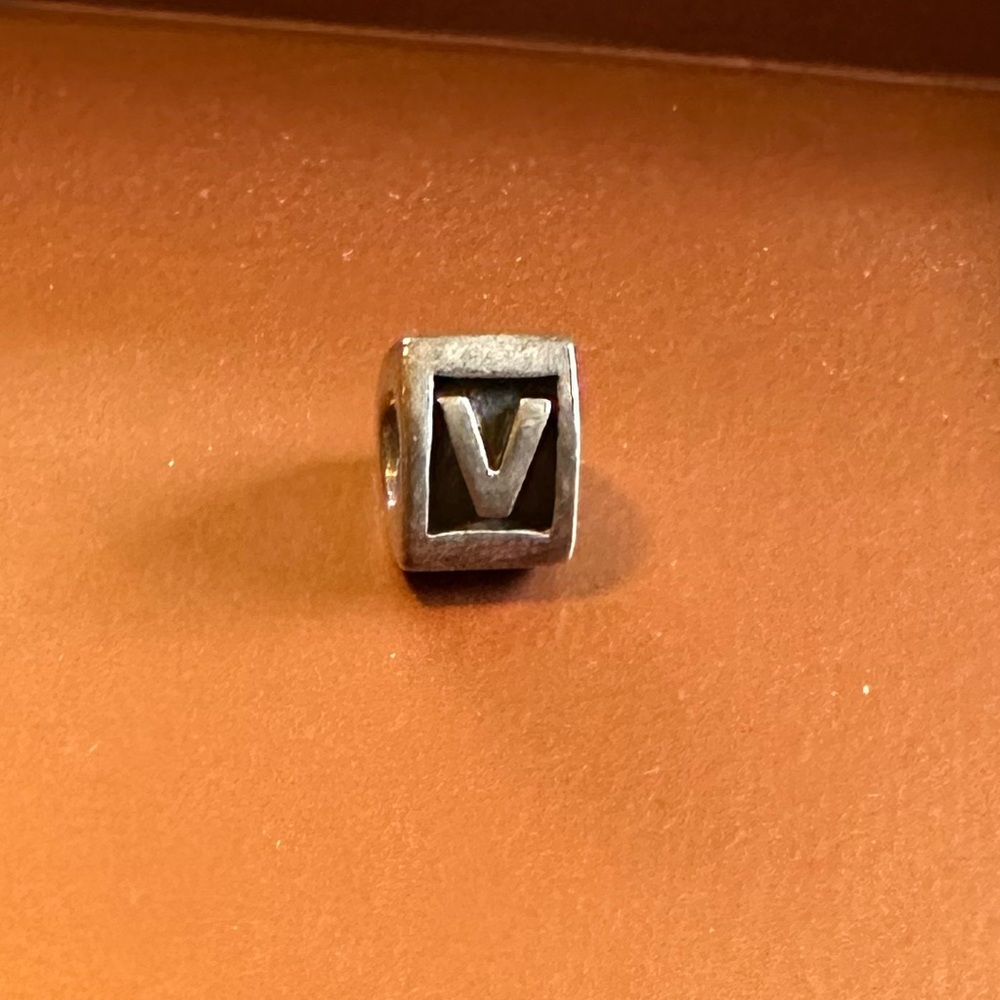 Pandora Silver Initial “V” Charm